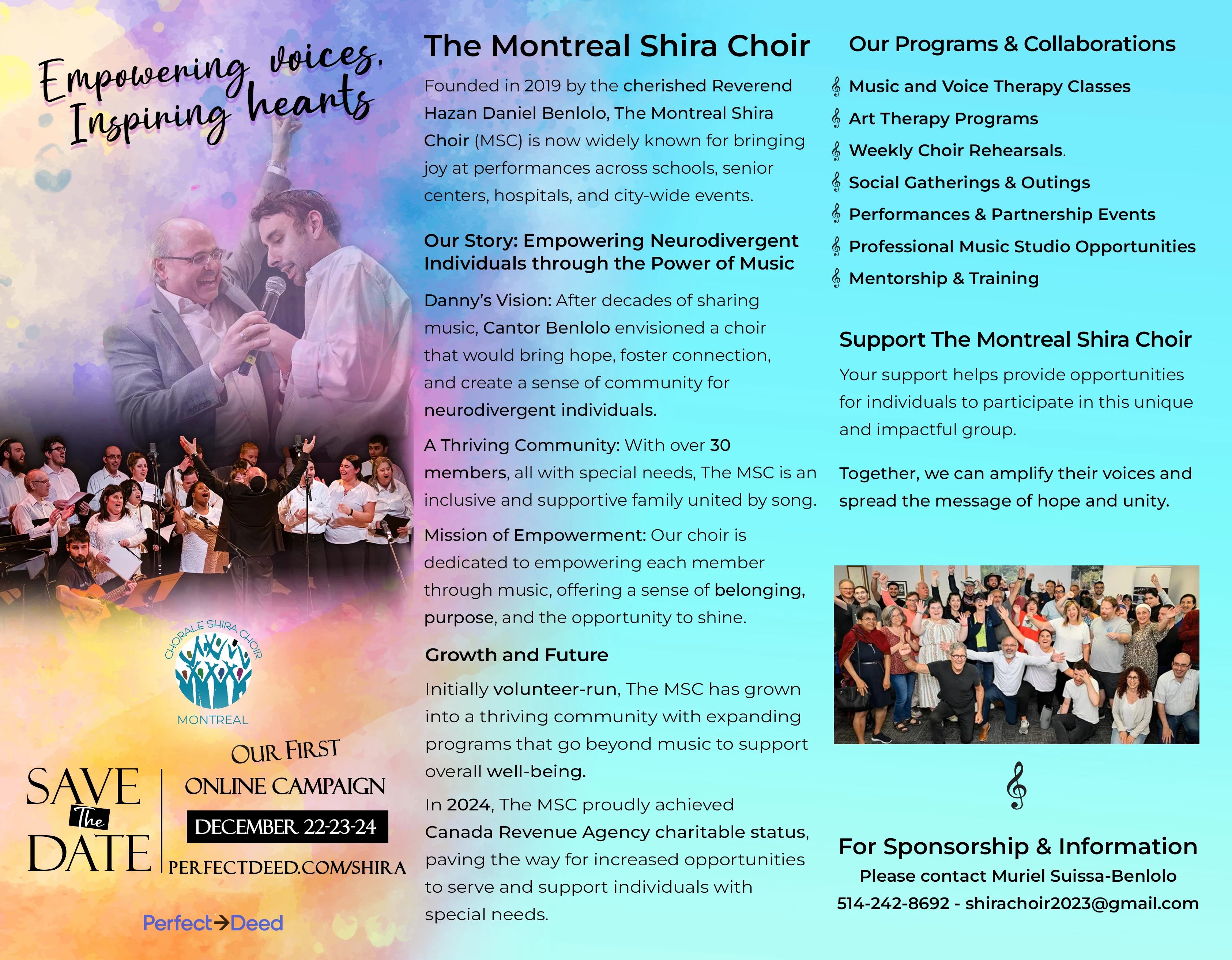 Montreal Shira Choir Brochure